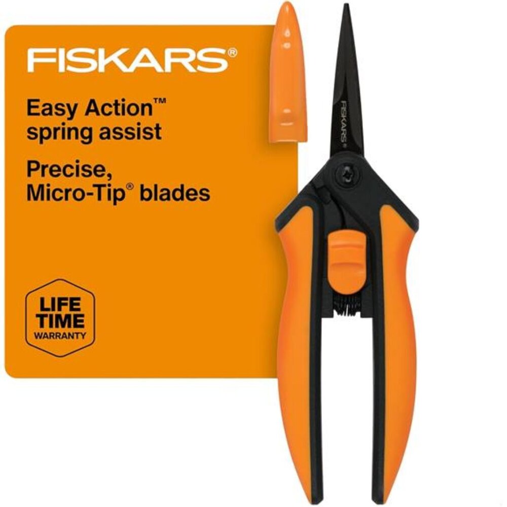 Micro-Tip Rose Pruning Shears, 6" Garden Shears Non-Stick Coated Stainless Steel